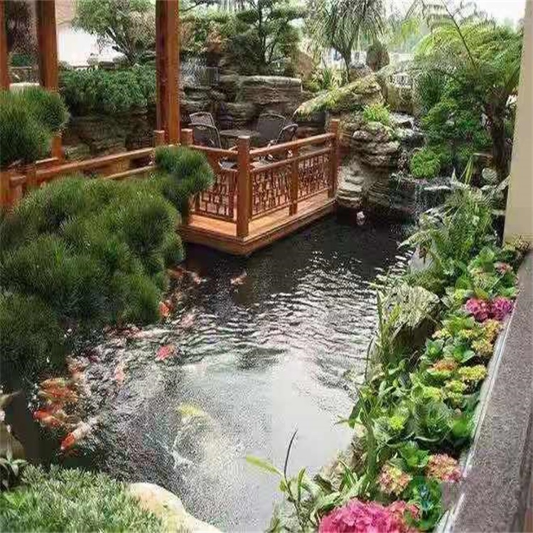 肇源别墅庭院景观设计鱼池
